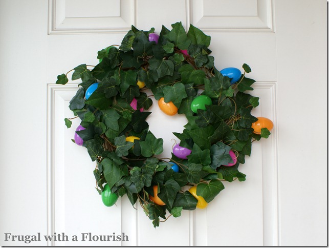 Easter Egg Hanging Wreath with Florals
